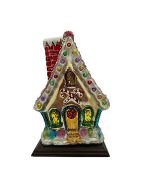 Thomas Pacconi 30 Year Celebration Gingerbread Glass Candy House Retired Vintage